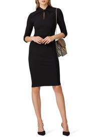 Black High Neck Sheath by Donna Morgan