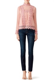 Rose Chiffon Ruffled Top by Endless Rose