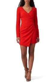 Red Faux Wrap Dani Dress by LIKELY