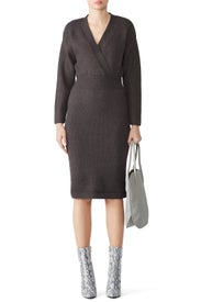 Faux Wrap Sweater Dress by Moon River