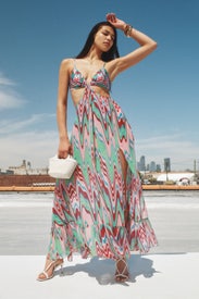 Waves Cut Out Beach Dress by PatBO