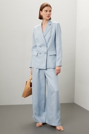 Blue Wide Leg Trousers by Rosetta Getty x RTR