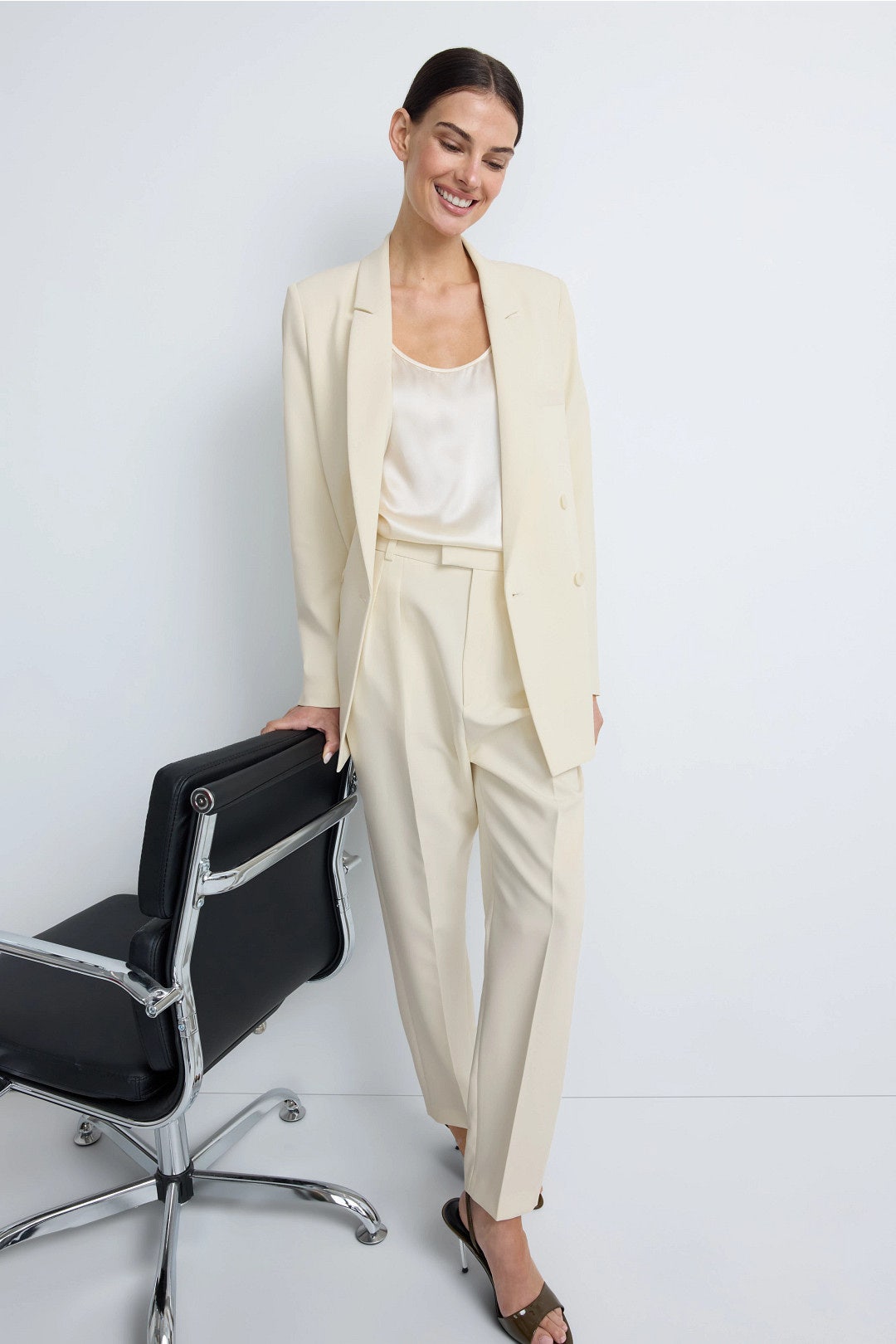 Crop Pleated Pants by LAPOINTE 0