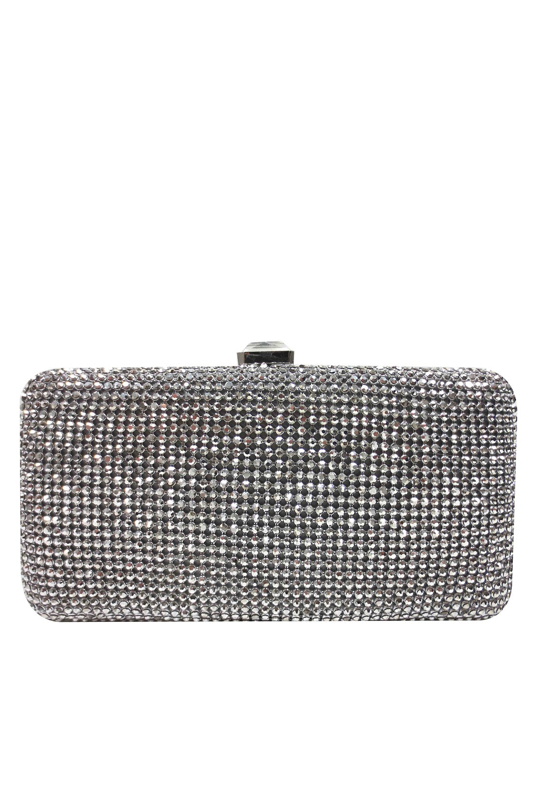 Silver Crystal Minaudiere by Sondra Roberts
