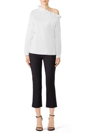 White Poplin Top by Tibi