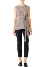 Brown Plaid Top by Theory