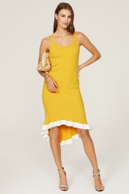 Yellow Knit Dress by Esteban Cortazar x RTR