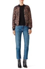 Leopard Print Bomber by Joie