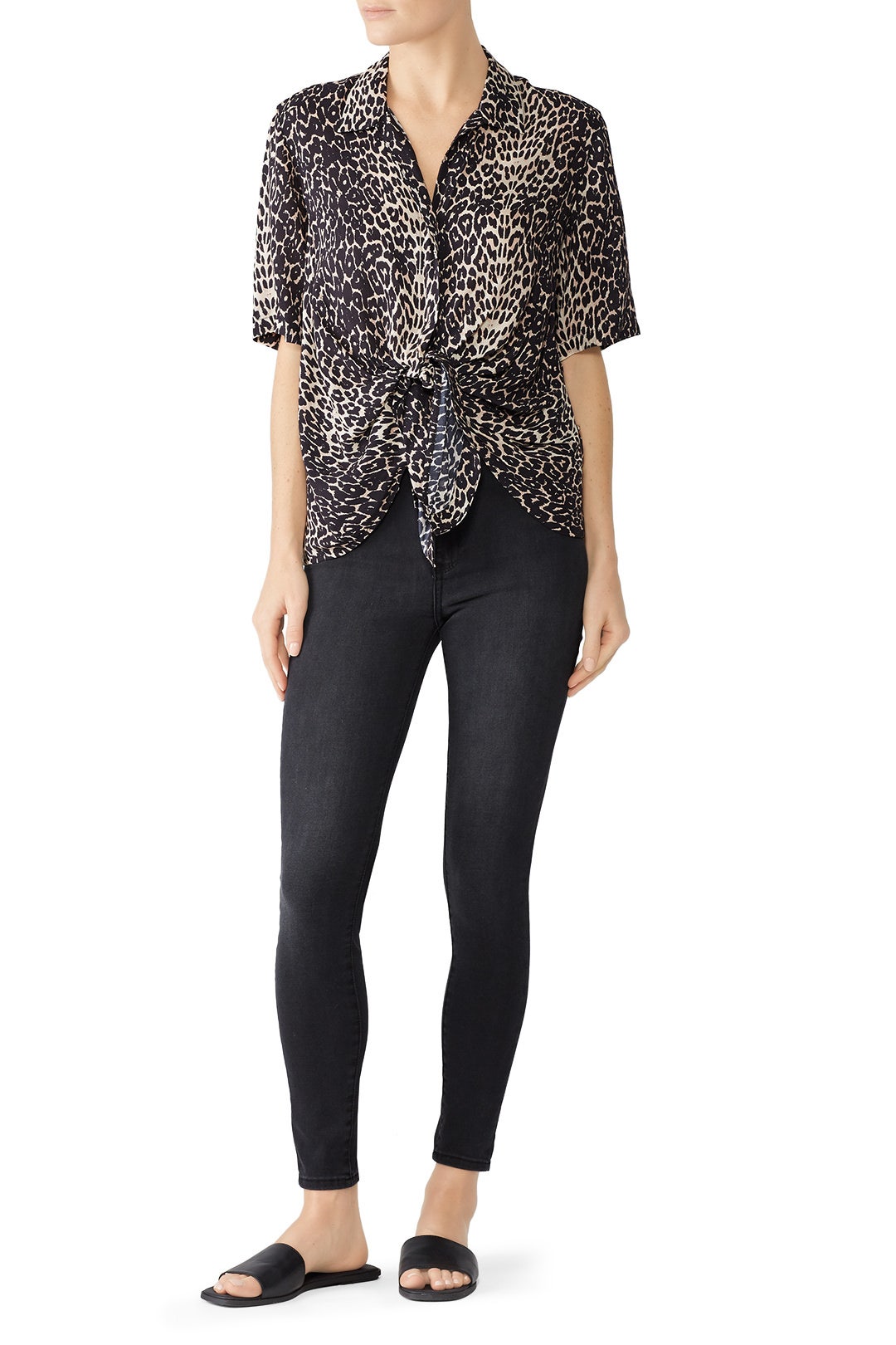 Grey High Rise Skinny Jeans by Mott & Bow 0