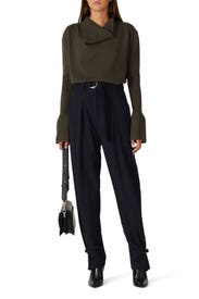 Green Cowl Neck Top by 3.1 Phillip Lim