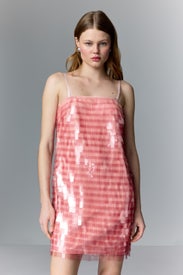Pink Paillette Mini Dress by Badgley Mischka