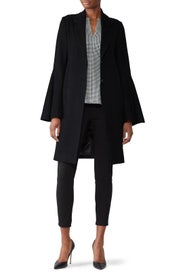Black Bell Sleeve Coat by Derek Lam 10 Crosby x RTR
