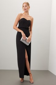 Strapless Black Gown by Jewel x Badgley Mischka