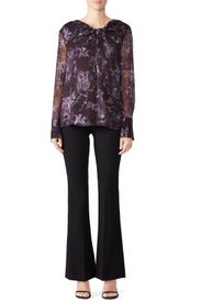 Winter Floral Knot Blouse by Jason Wu