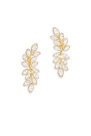 Shimmer Gold Leaf Earrings by Kenneth Jay Lane