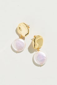 Coin Reflection Earrings by Lizzie Fortunato