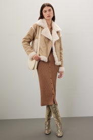 Shearling Biker Jacket by NVLT