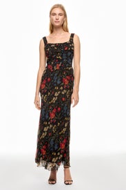 Floral Corset Chiffon Maxi Dress by Polo Ralph Lauren