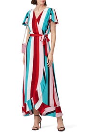 Wrap Ruffle Midi Dress by Slate & Willow