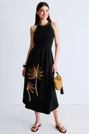 Embroidered Maxi Dress by Dress To