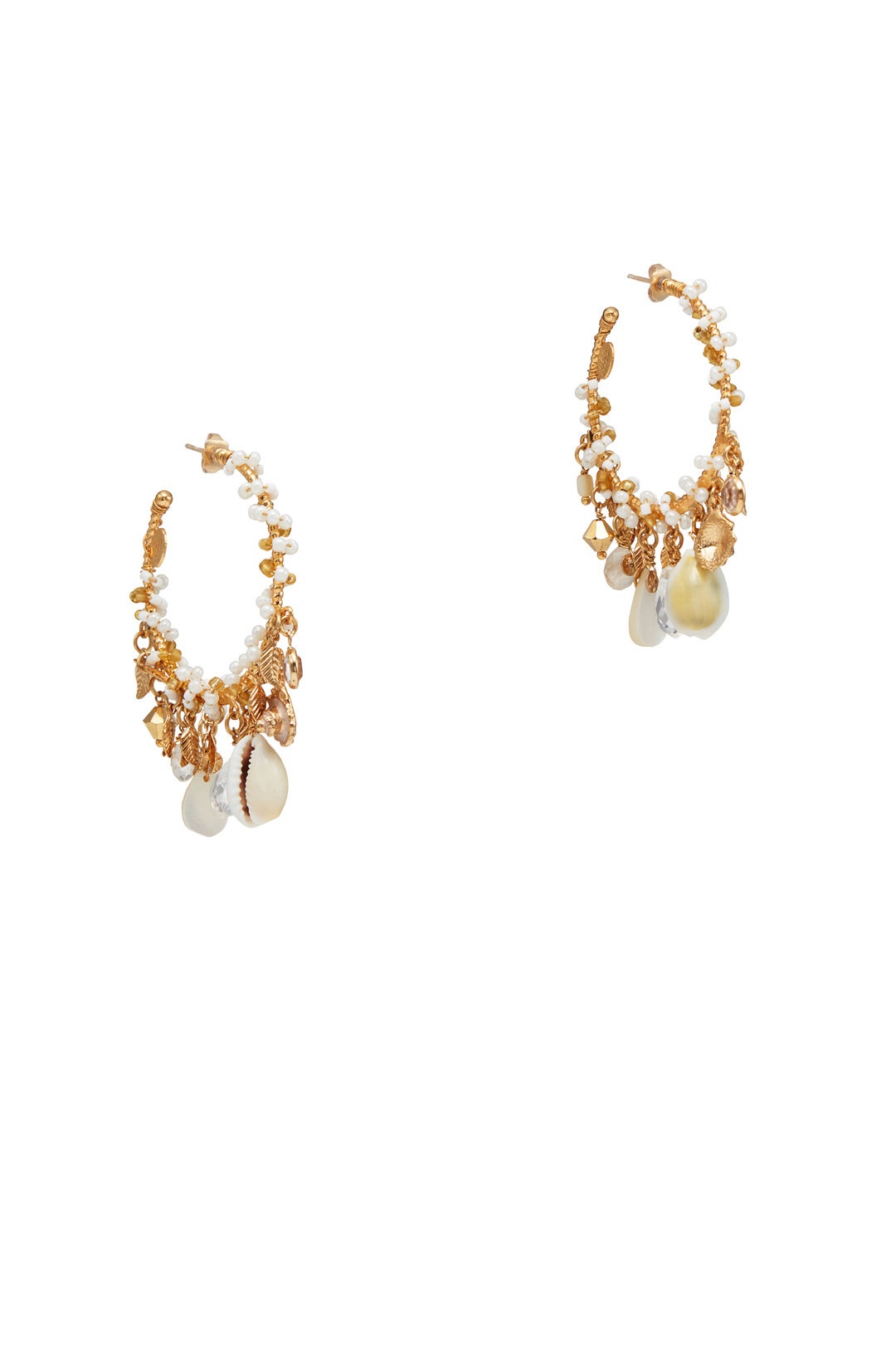 Shell Hoop Earrings by Gas Bijoux 1