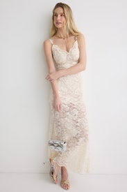 Ivory Tank Lace Dress by Rabanne
