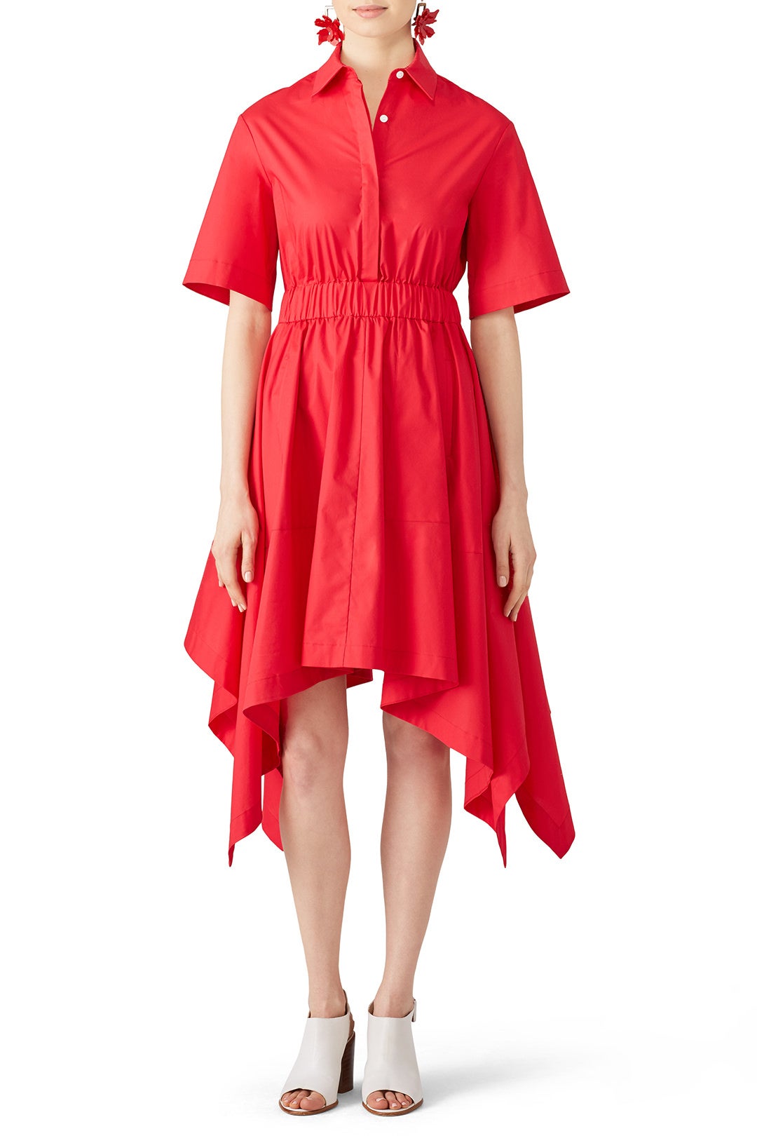 Red Cali Shirtdress by Petersyn 0