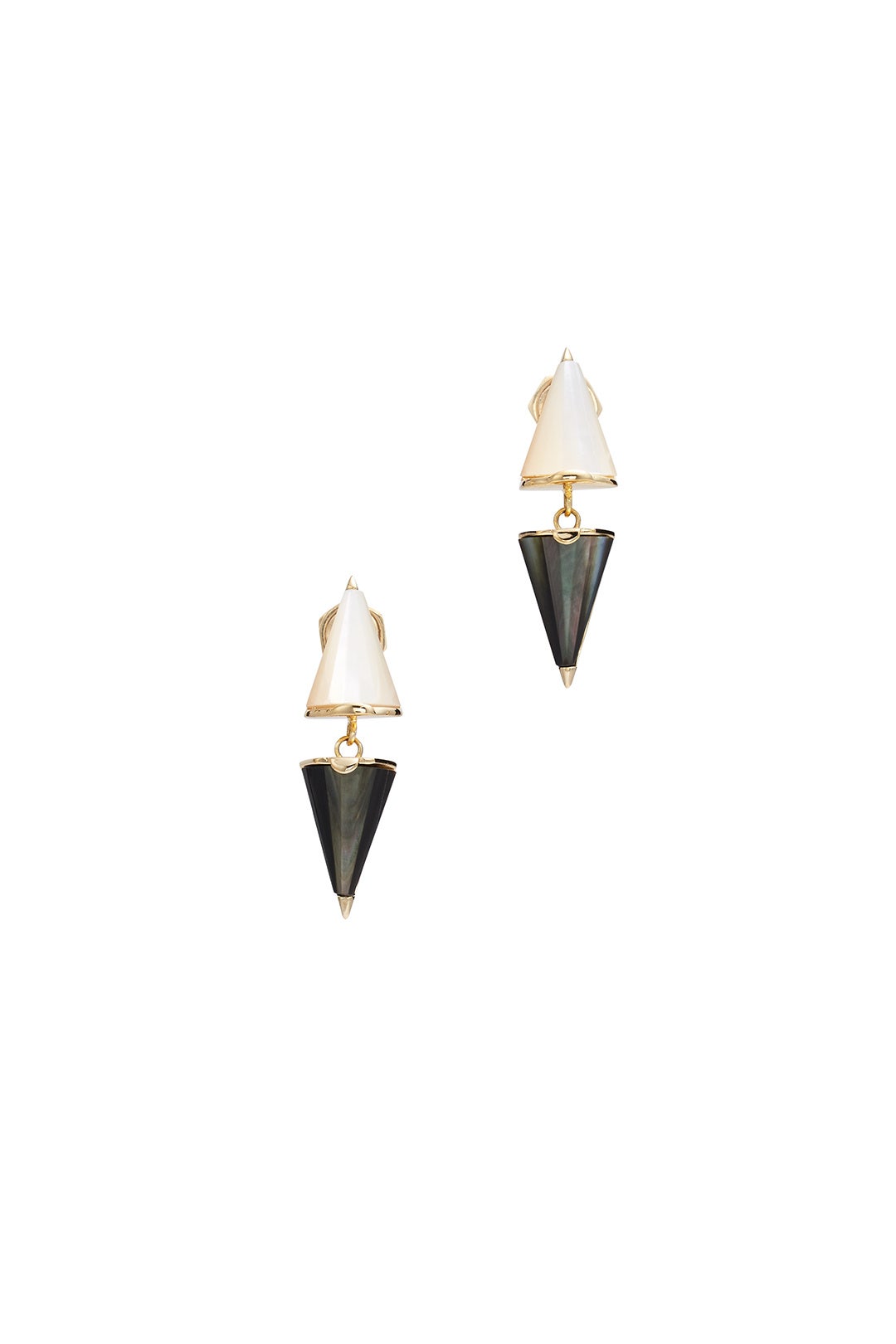 Black and White Double Dagger Earrings  by Sarah Magid