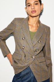 Plaid Structured Miller Dickey Jacket by Veronica Beard