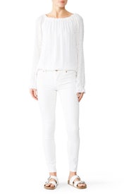 The White Mercer Jeans by BLANKNYC