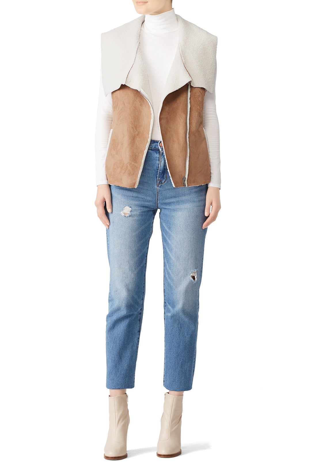 Faux Shearling Fiona Vest by cupcakes and cashmere 0