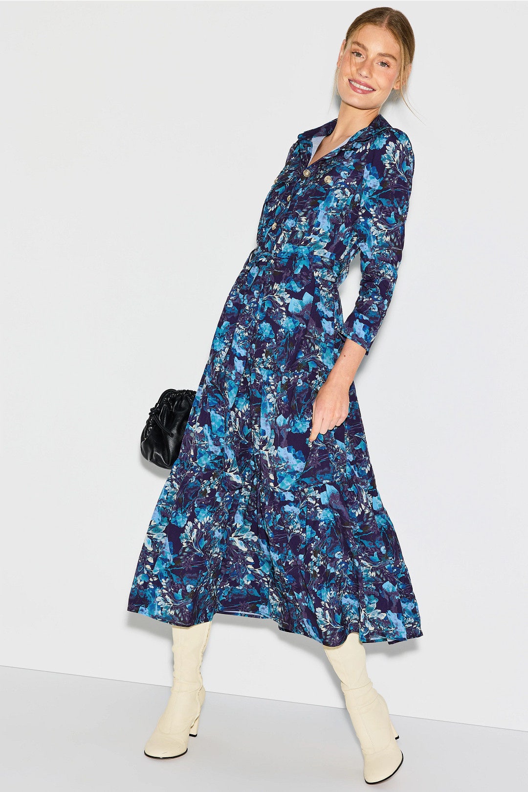 Printed Tie Waist Shirt Dress by Derek Lam 10 Crosby x RTR 0