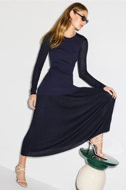 Semi-Sheer Knit Midi Dress by Derek Lam 10 Crosby x RTR
