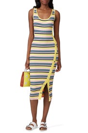 Pink Snap Rib Dress by 525 America