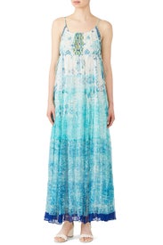 Blue Moiety Maxi by Hemant & Nandita