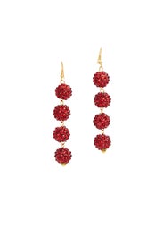 Red Bauble Earrings by Mad Jewels