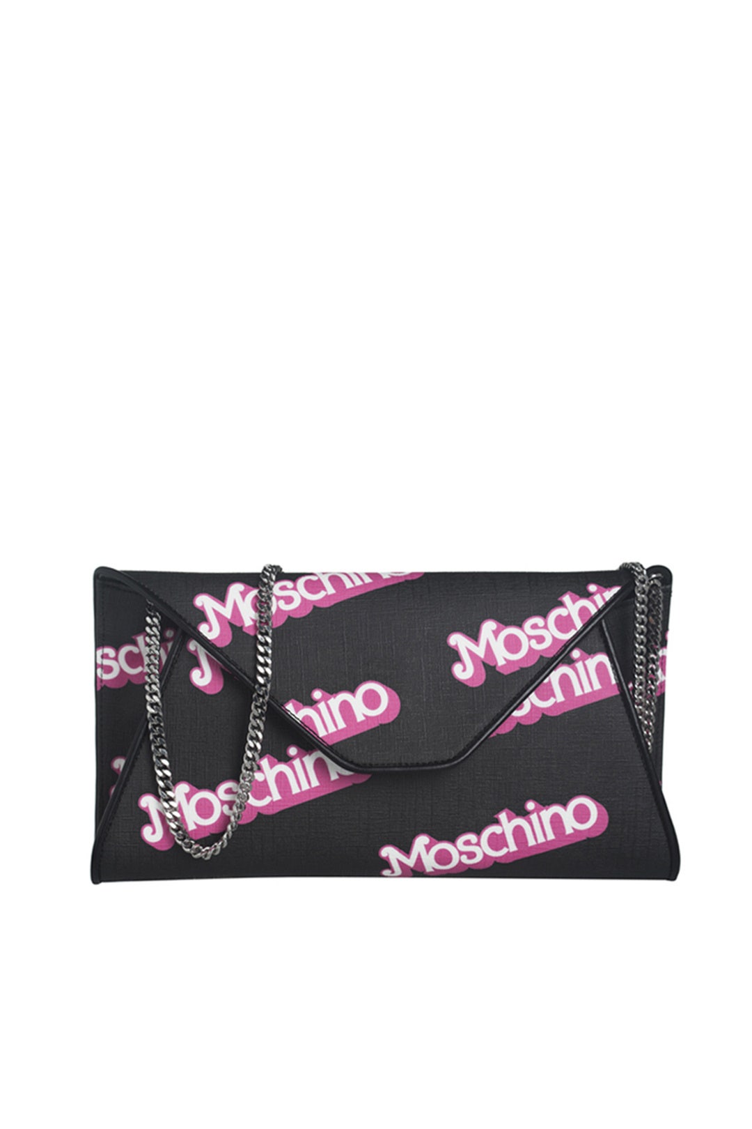 Black Think Pink Clutch by Moschino Accessories 0