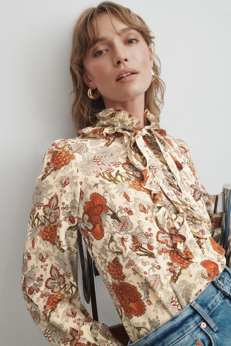 Catroux Silk Long Sleeve Button Front Blouse by Ulla Johnson - Photo 0