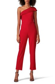One Shoulder Jumpsuit by Adrianna Papell