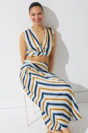 Jean Striped Midi Skirt by A.L.C.