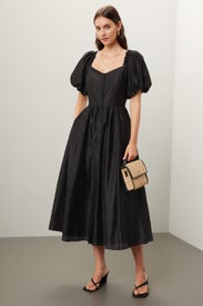 Puff Sleeve Midi Dress by CeCe