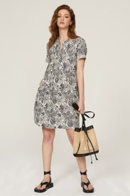 Indigo Floral Gemina Dress by FAHERTY BRAND