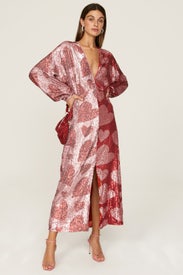 Heart Sequin Midi Dress by FARM Rio