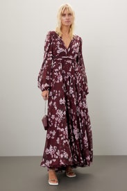 Floral Chiffon Gown by Ieena for Mac Duggal