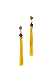 Cord Tassel Earrings by Oscar de la Renta