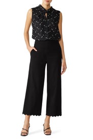 Scalloped Crop Pants by Rebecca Taylor NYC