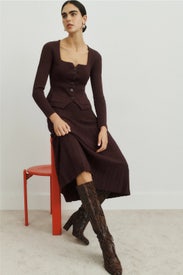 Lena Pleated Skirt by Staud