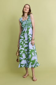 Tropical Swing Green Midi Dress by FARM Rio