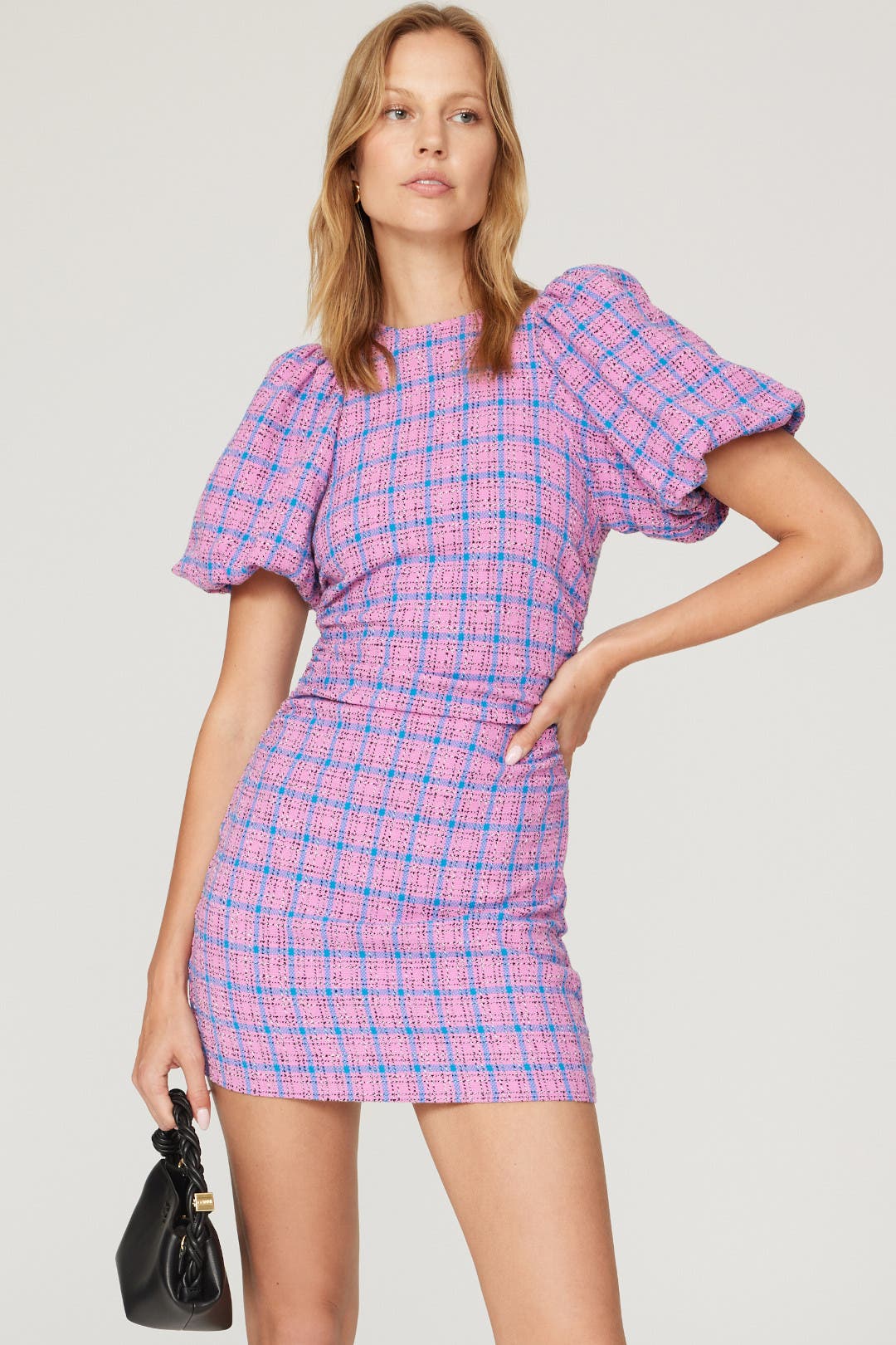 Check Suiting Mini Dress by GANNI | Rent the Runway