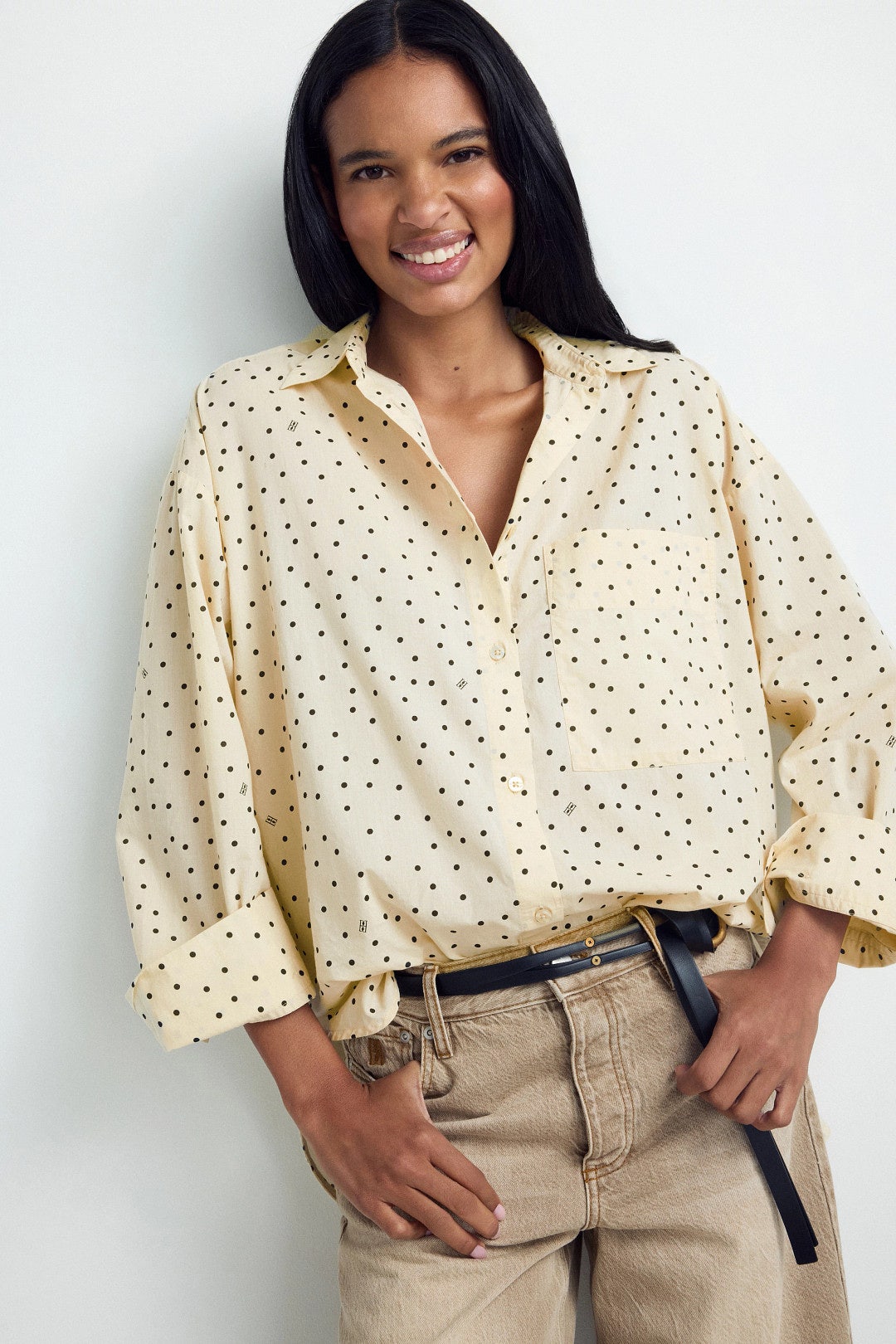 Derris Polka Dot Button Down Shirt by By Malene Birger 0